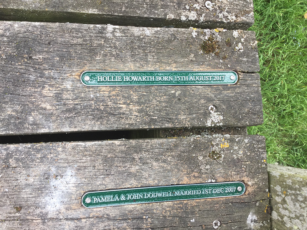 Step plaque on one of our wooden footbridges over the Wendover Canal