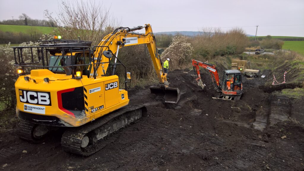 Excavating ash which prevented us from bringing Wendover Canal to life